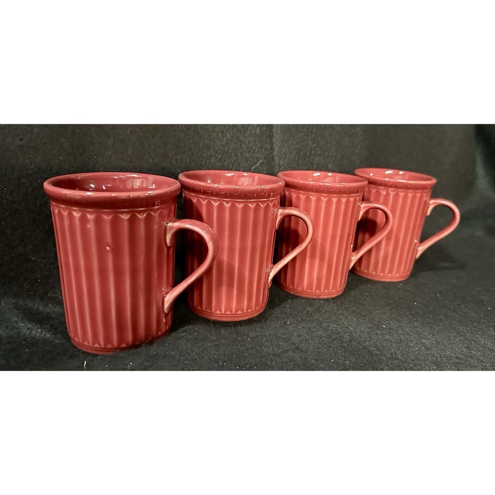 JCPenney Italiana Red Mug Set Of 4